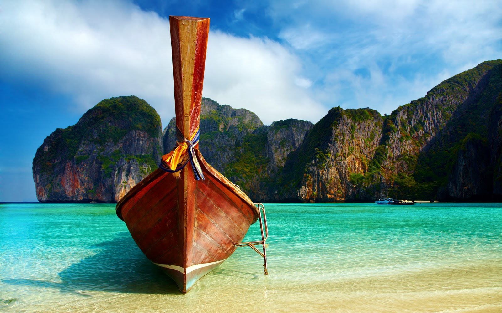 thailand wallpaper hd,tropics,boat,long tail boat,sky,ocean