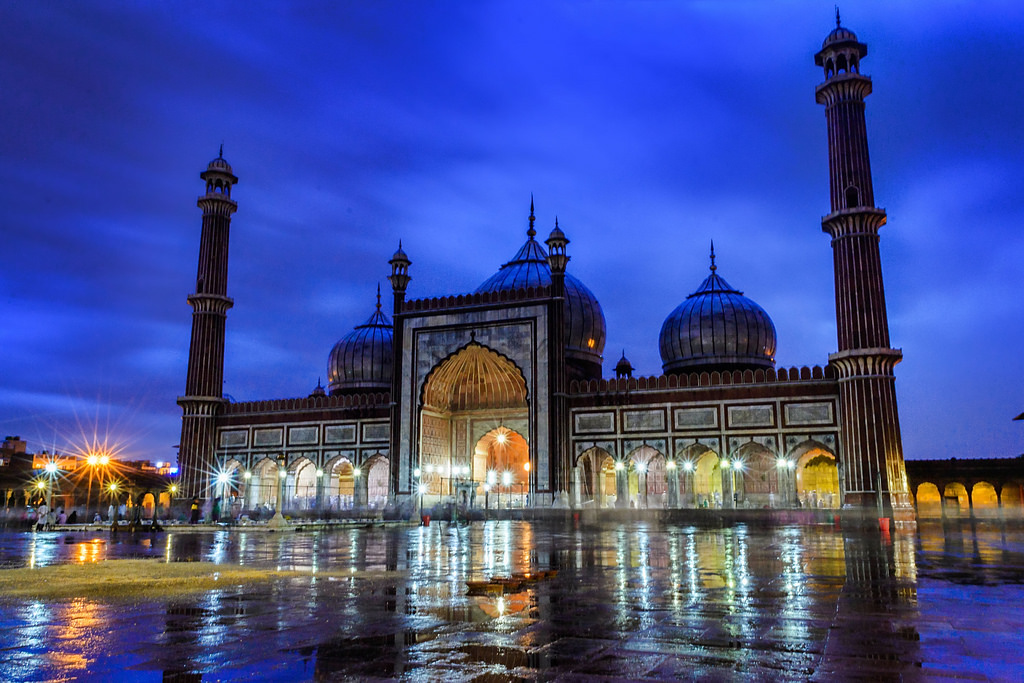 delhi ki jama masjid wallpaper,moschee,heilige orte,gebäude,himmel,betrachtung