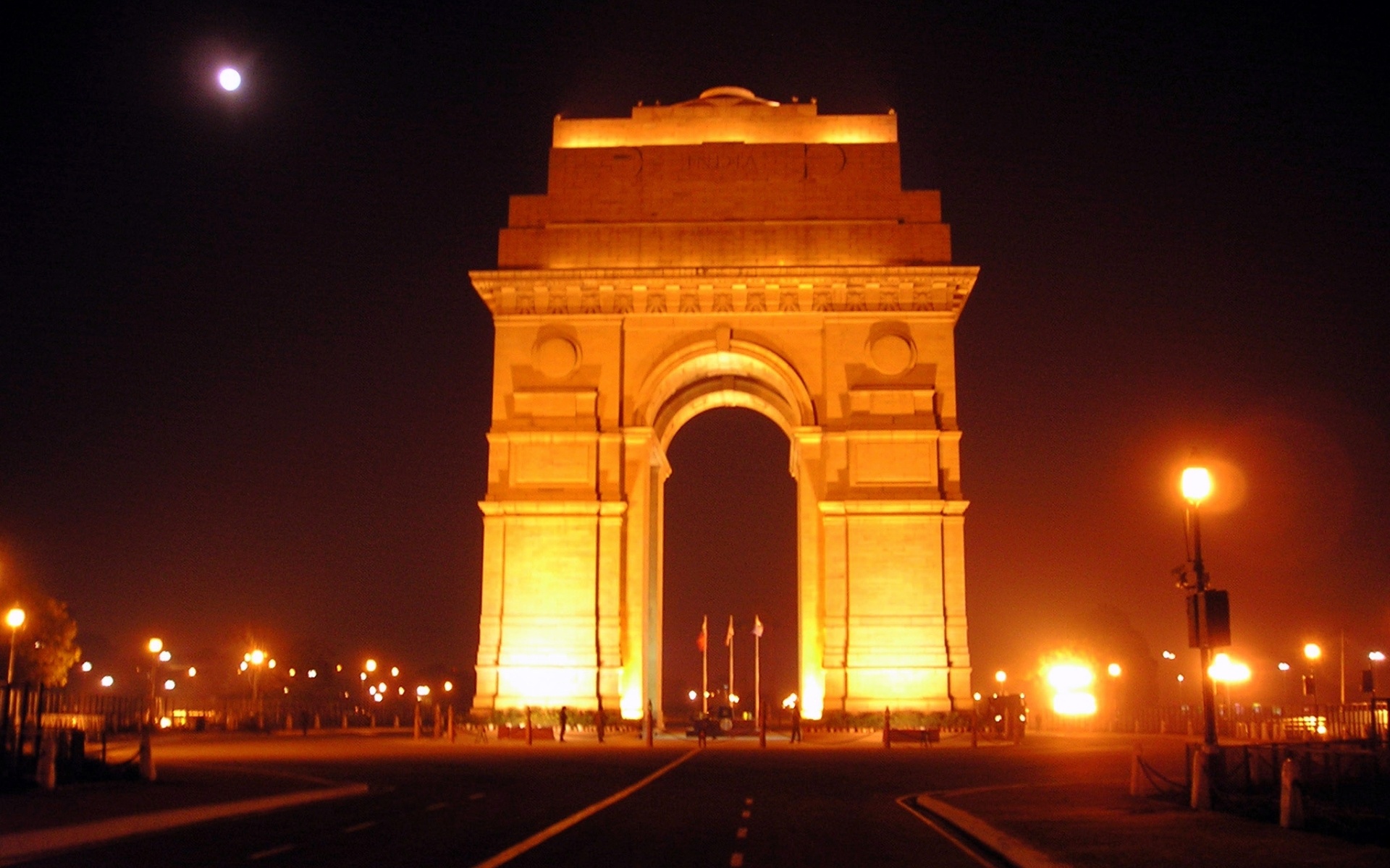 delhi hd wallpaper,arch,landmark,triumphal arch,night,architecture