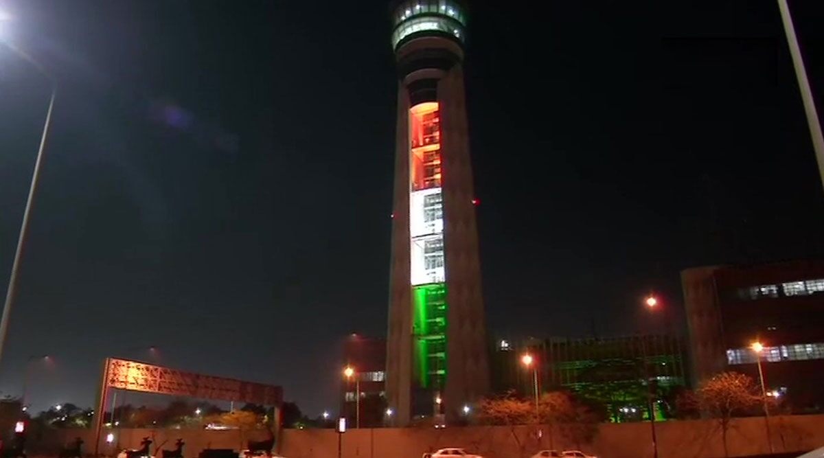 fonds d'écran de l'aéroport de delhi,zone métropolitaine,la tour,ville,nuit,zone urbaine