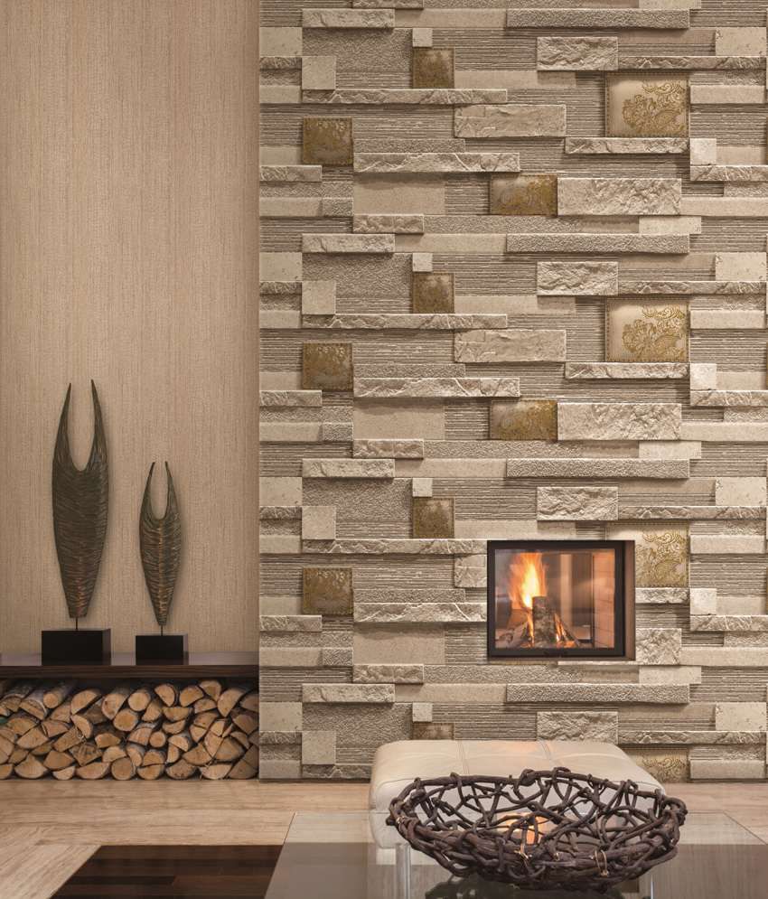 brick wallpaper india,hearth,wall,fireplace,room,living room