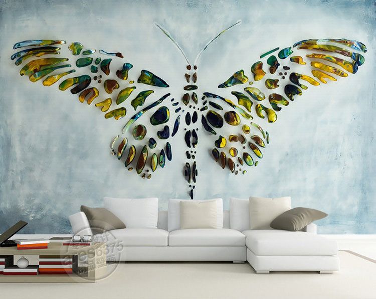 diseño de interiores de papel tapiz 3d,mariposa,insecto,polillas y mariposas,arte moderno,mural