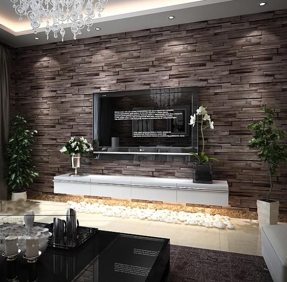 brick wallpaper living room ideas,interior design,room,brick,property,wall