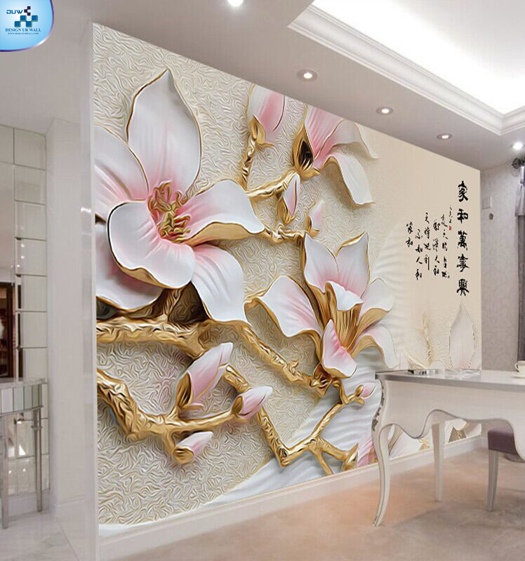 3d embossed wallpaper,wall,wallpaper,pink,mural,interior design