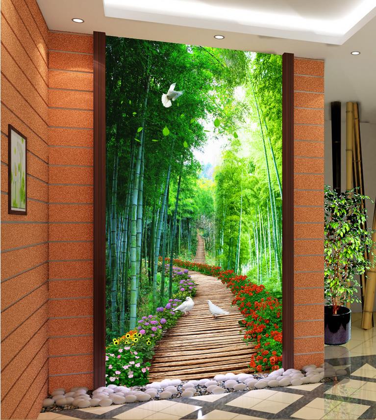 carta da parati 3d per la decorazione domestica,proprietà,parete,verde,costruzione,mattone