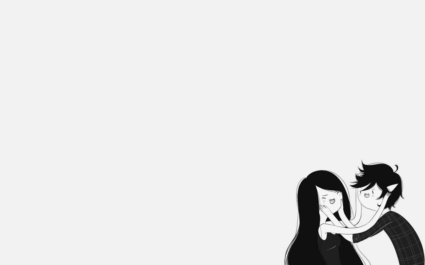 marshall lee wallpaper,facial expression,black hair,black and white,smile,gesture