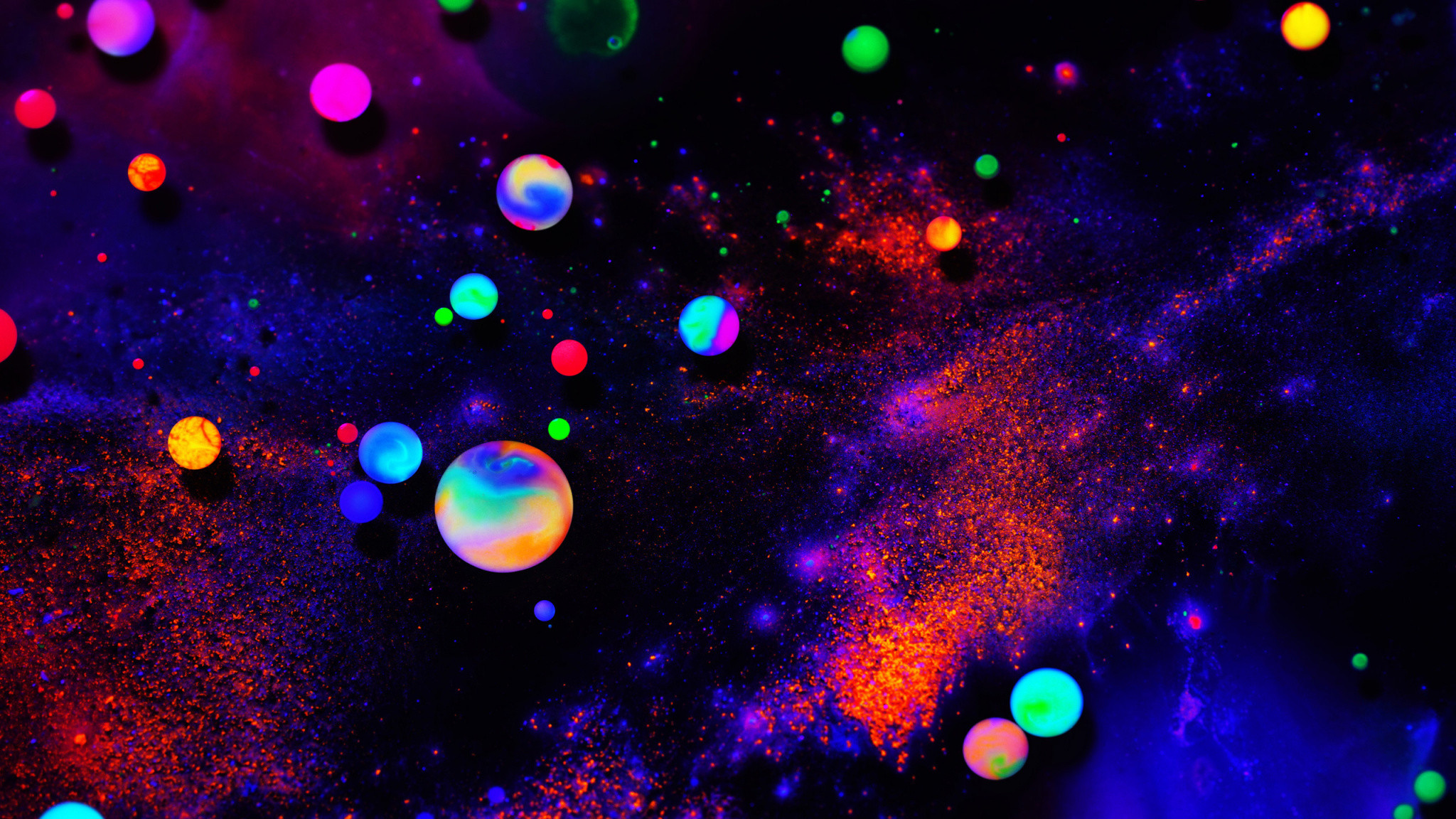 neon galaxie wallpaper,blau,licht,lila,wasser,himmel