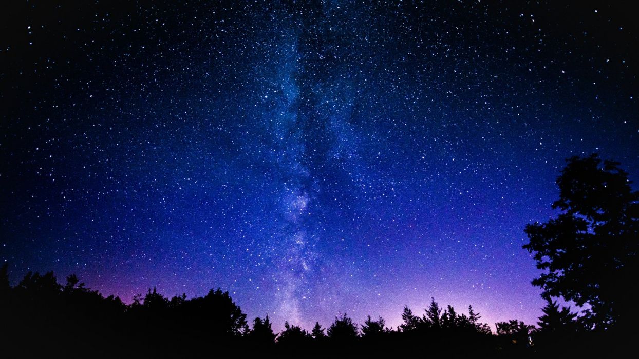 galaxy sky wallpaper,sky,nature,atmosphere,night,natural landscape