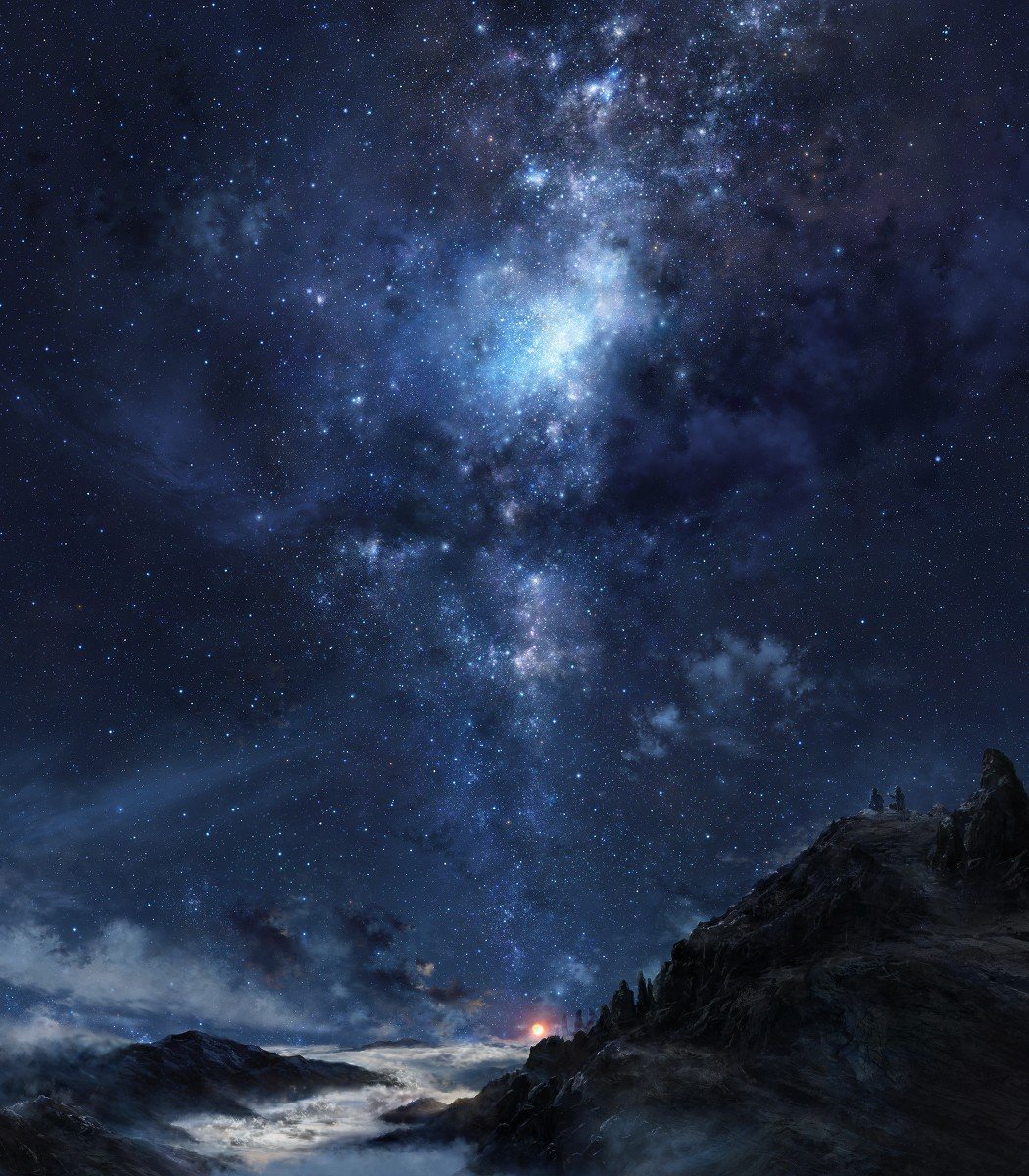 銀河の空の壁紙,空,自然,雰囲気,天体,夜