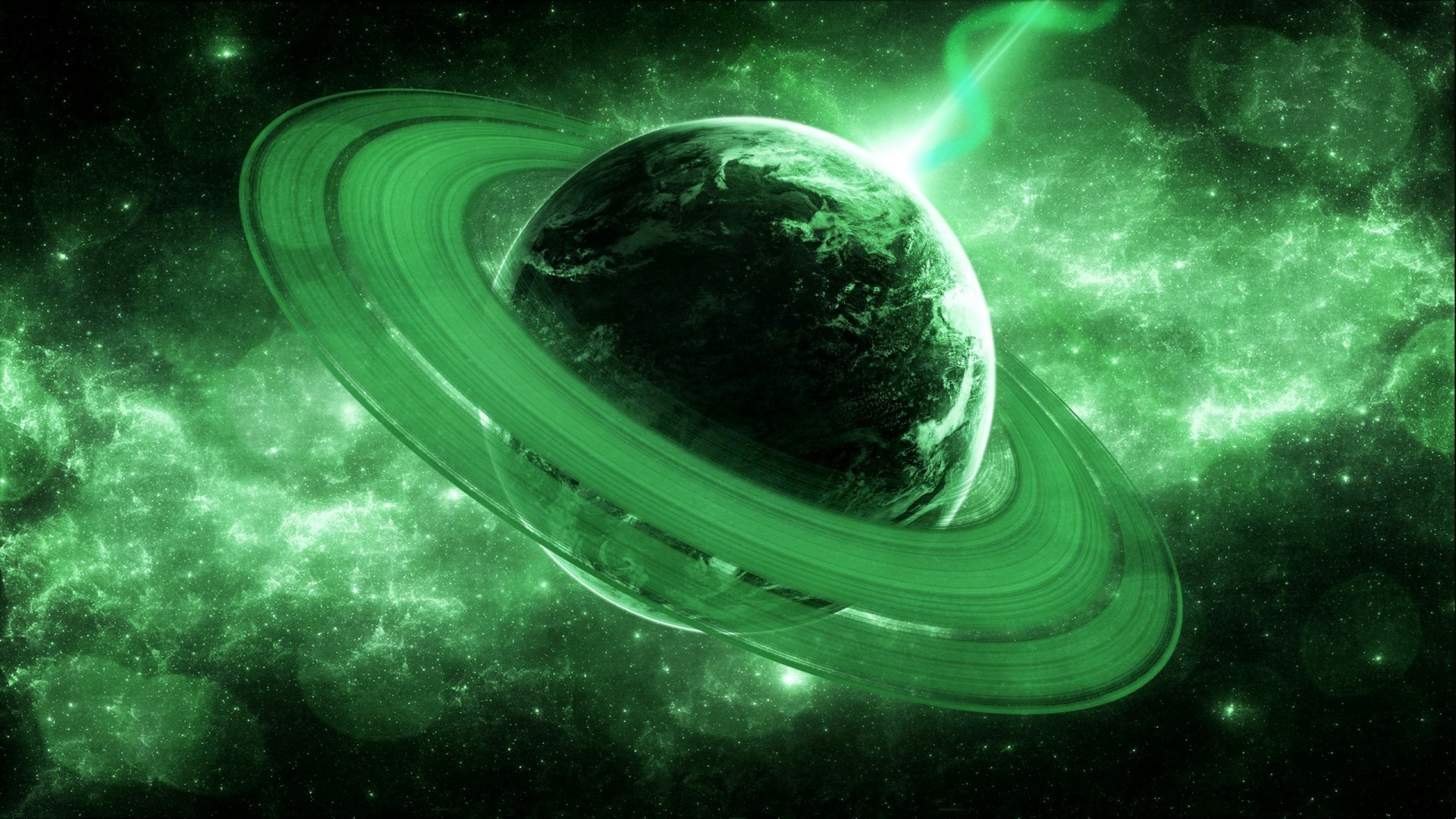 fondo de pantalla de galaxia verde,verde,espacio exterior,objeto astronómico,planeta,universo