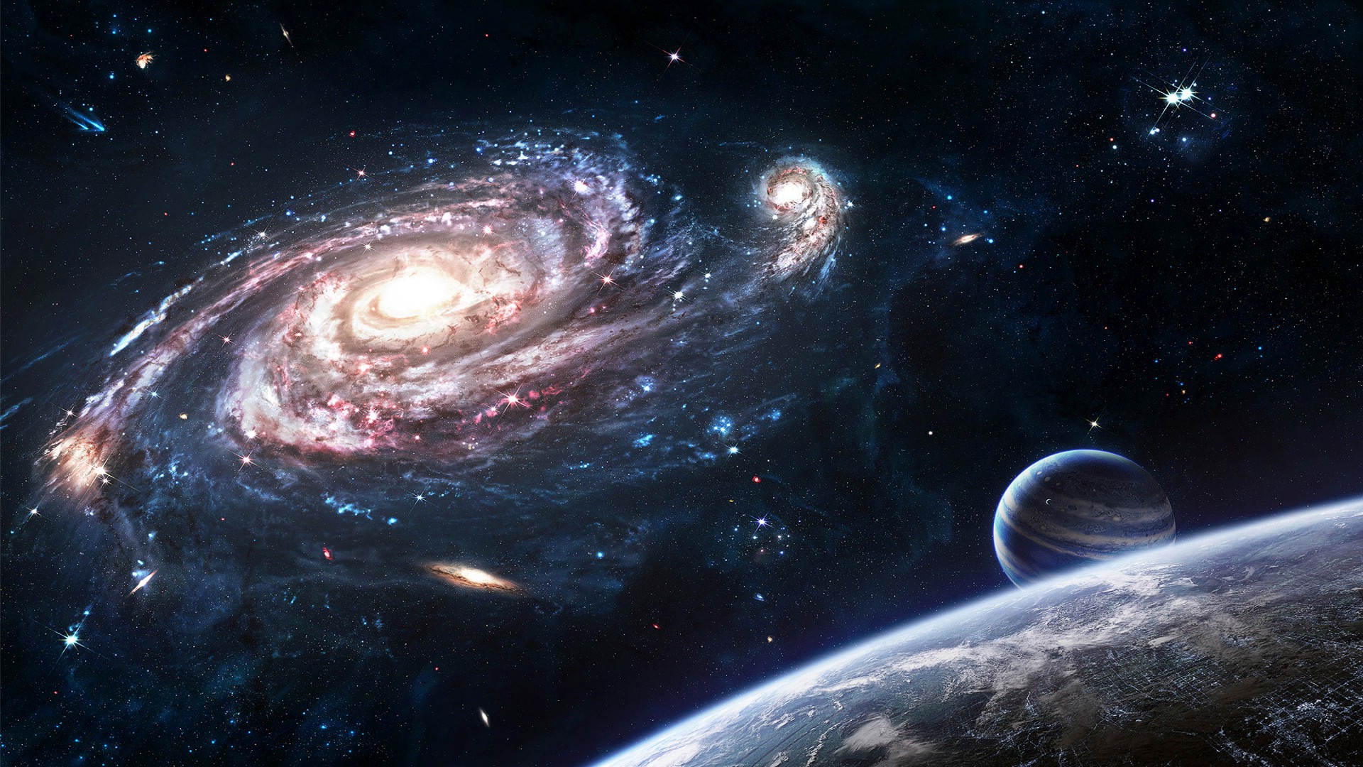 space planet wallpaper,galaxy,outer space,spiral galaxy,universe,astronomical object