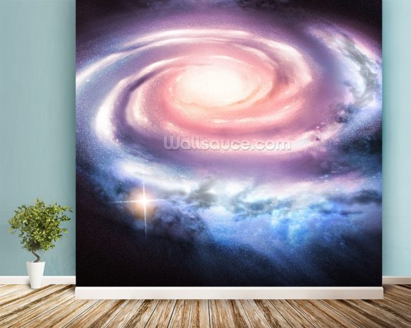 galaxy wallpaper for rooms uk,sky,modern art,painting,art,mural