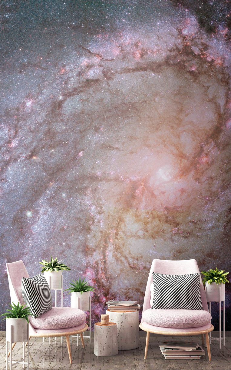galaxy wallpaper for rooms uk,pink,wall,wallpaper,room,ceiling (450685