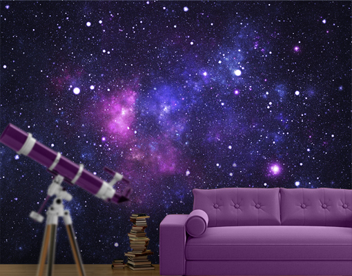 universe wallpaper for bedroom,sky,purple,violet,wallpaper,outer space