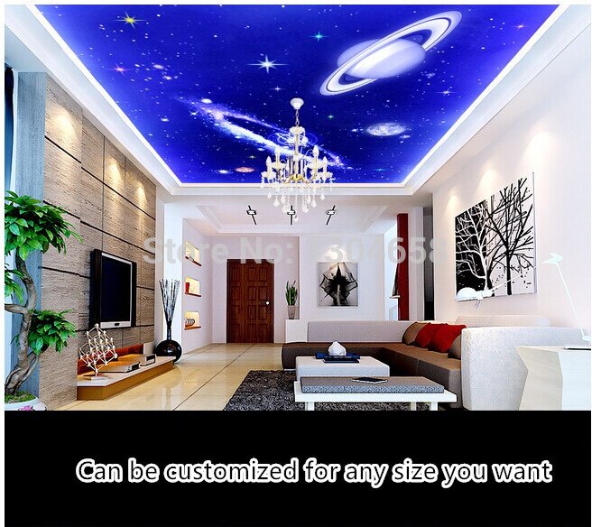 침실 우주 벽지,천장,인테리어 디자인,거실,방,벽