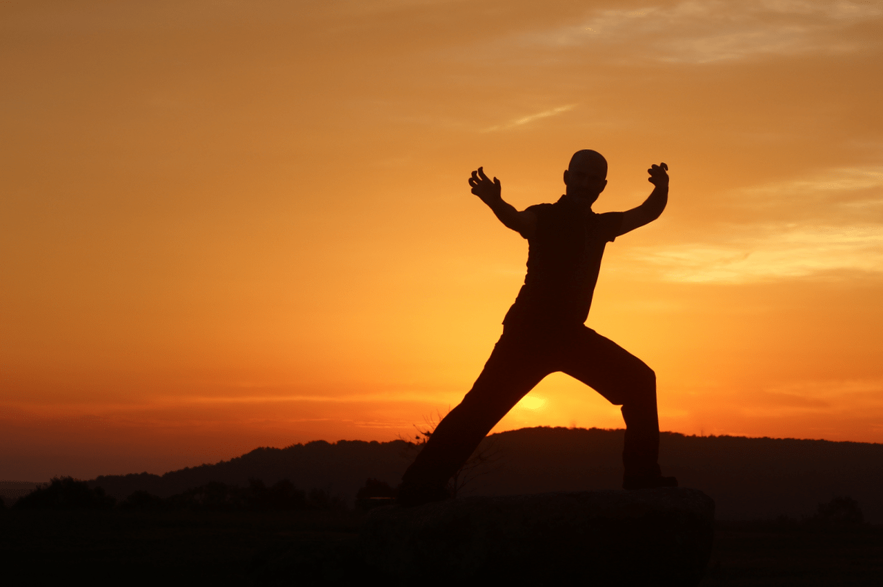 kung fu wallpaper hd,people in nature,sky,silhouette,sunrise,happy