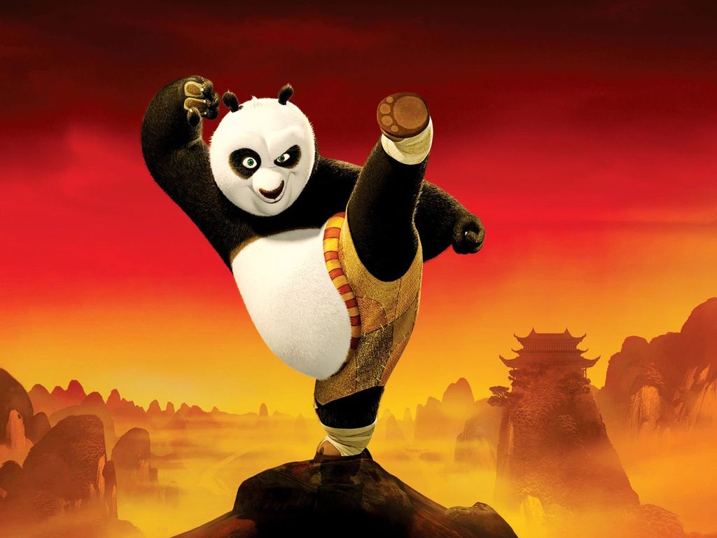 kung fu panda desktop hintergrund,panda,animierter cartoon,kung fu,animation,bär
