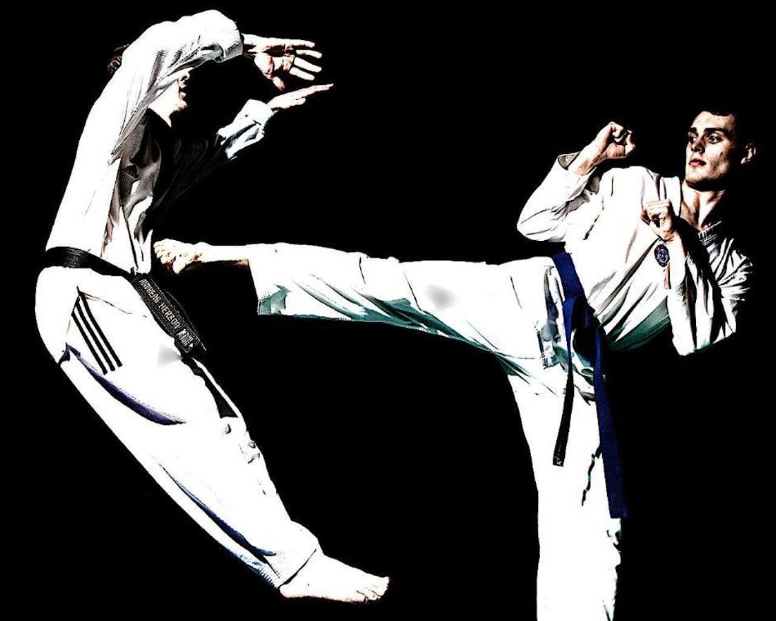 taekwondo wallpaper android,taekwondo,kick,karate,martial arts uniform,tang soo do