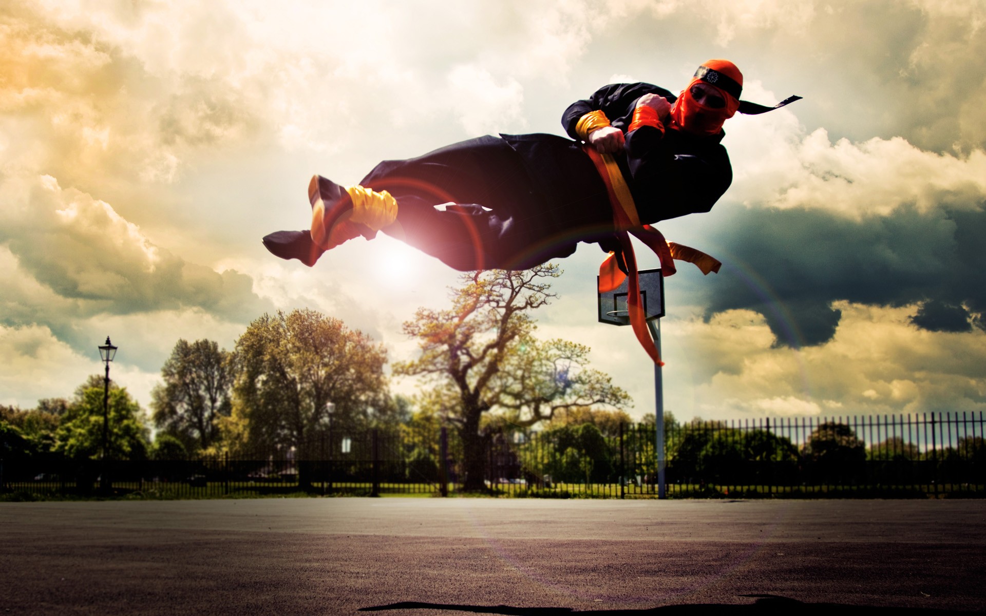 martial arts wallpaper hd,extreme sport,recreation,flip (acrobatic),sky,jumping