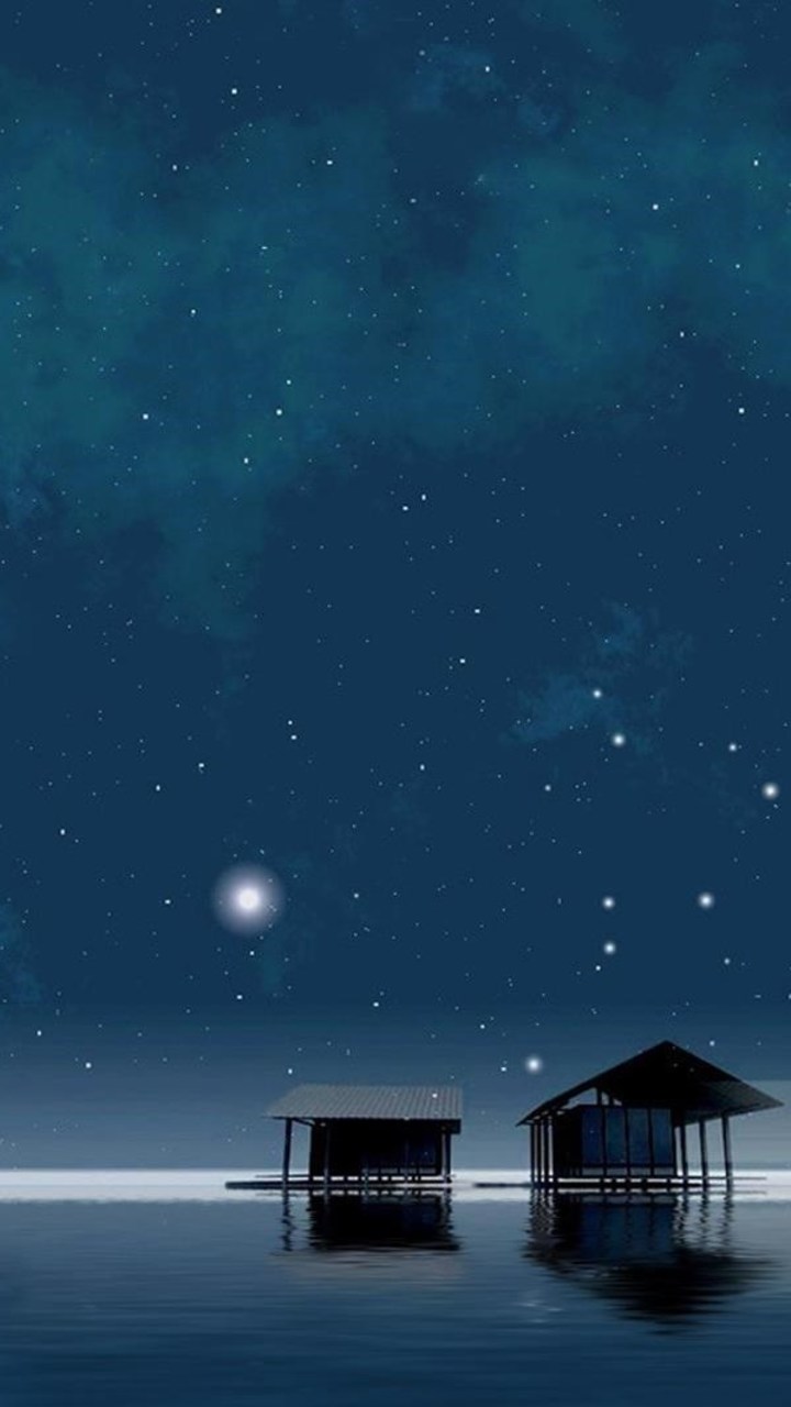 삼성 j2 2016 배경 화면,하늘,푸른,밤,바다,고요한