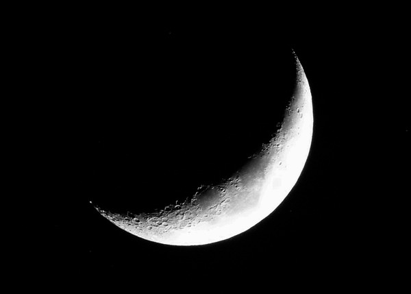 fondo de pantalla de media luna,luna,creciente,negro,objeto astronómico,en blanco y negro