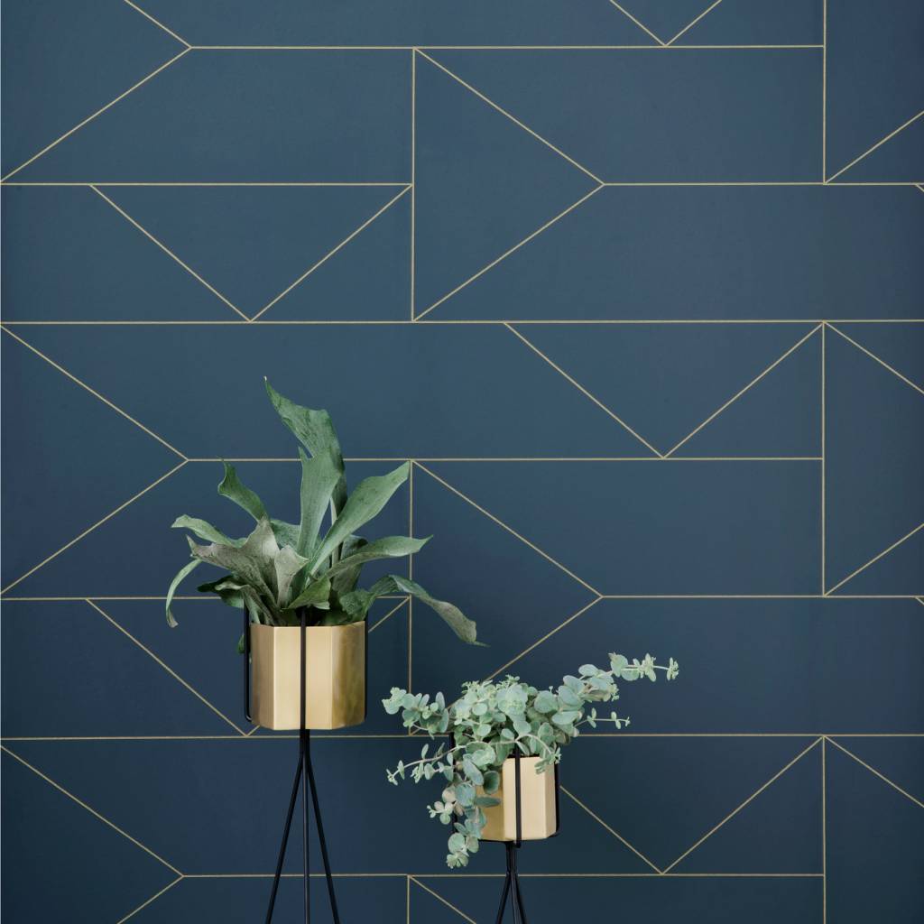 ferm living lines wallpaper,tile,line,plant,flowerpot,design