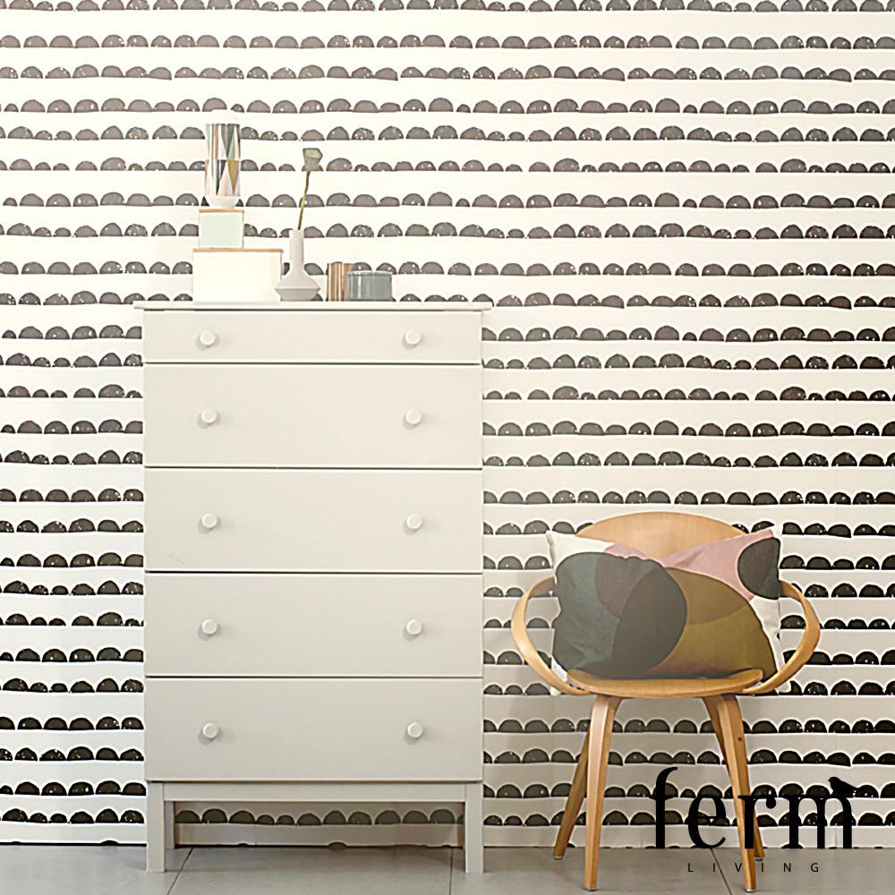 ferm living half moon wallpaper,furniture,wallpaper,wall,interior design,material property