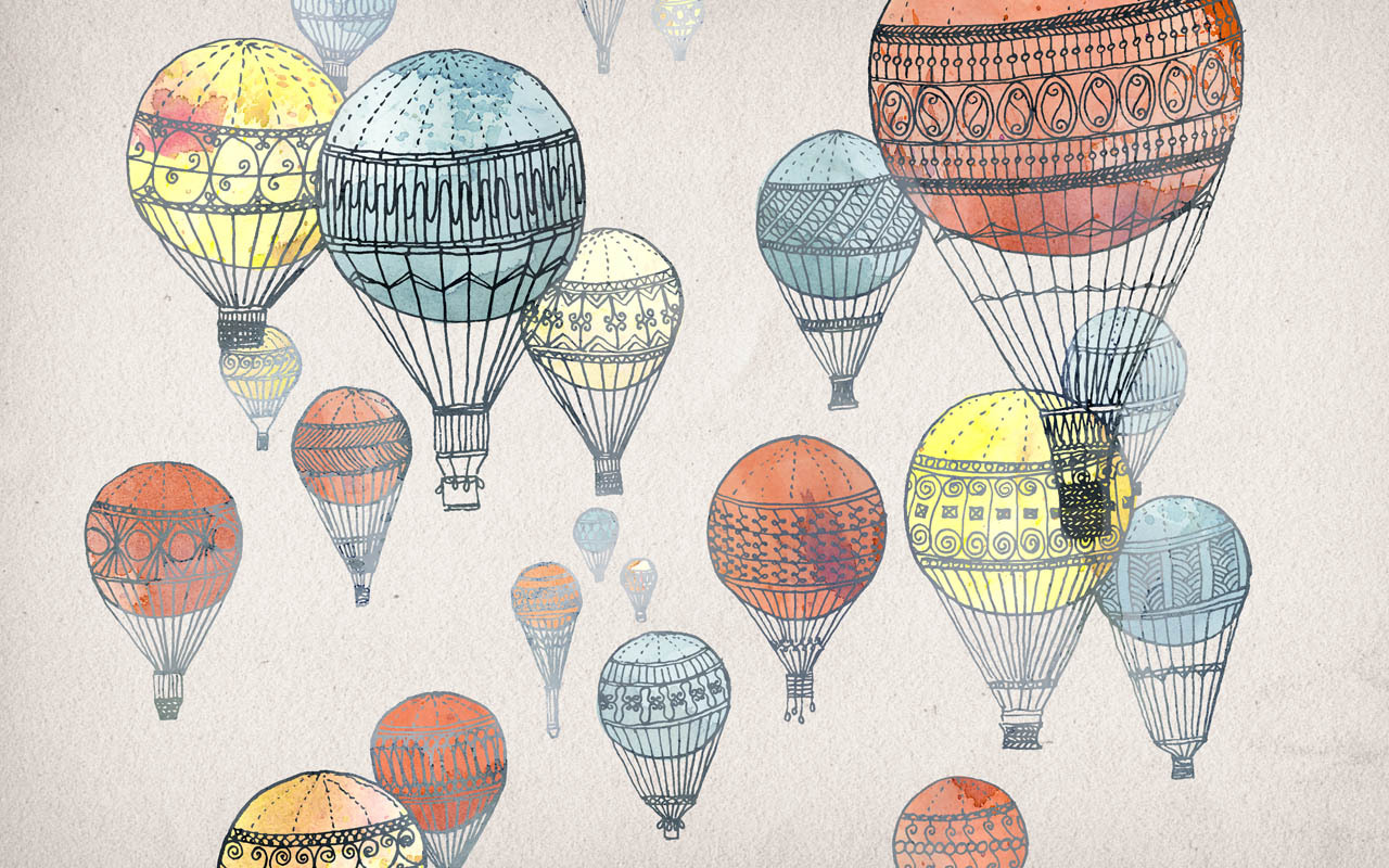 アート壁紙tumblr,熱気球,熱気球,バルーン,図,車両