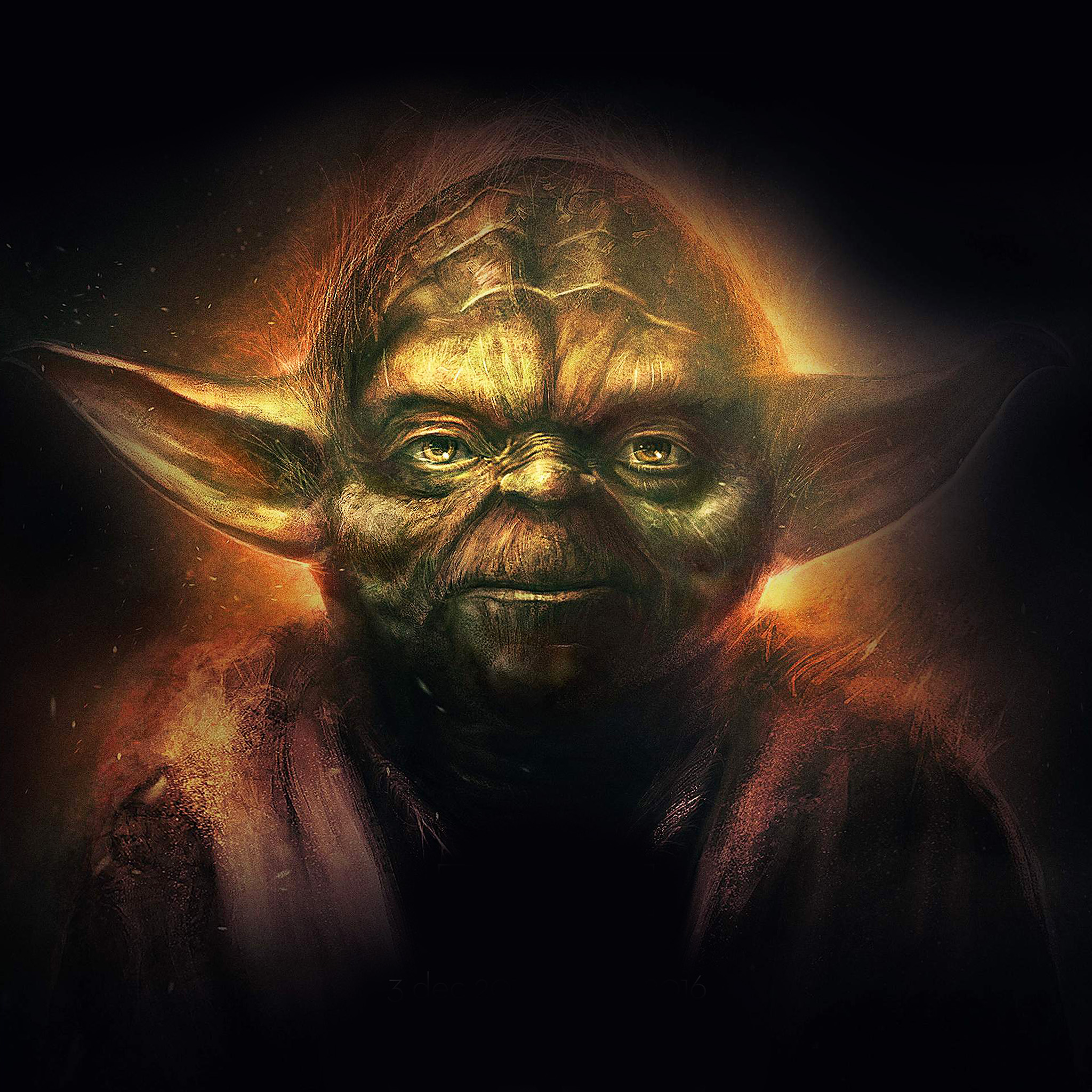 ipad wallpaper art,yoda,fictional character,illustration