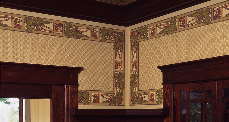 craftsman style wallpaper,ceiling,molding,wall,architecture,room