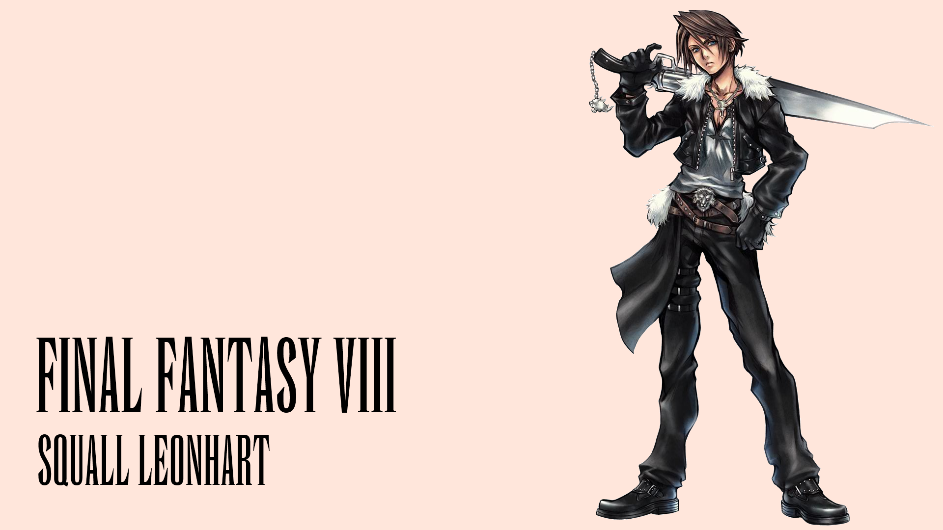 final fantasy viii wallpaper,action figure,games,font,fictional character,outerwear