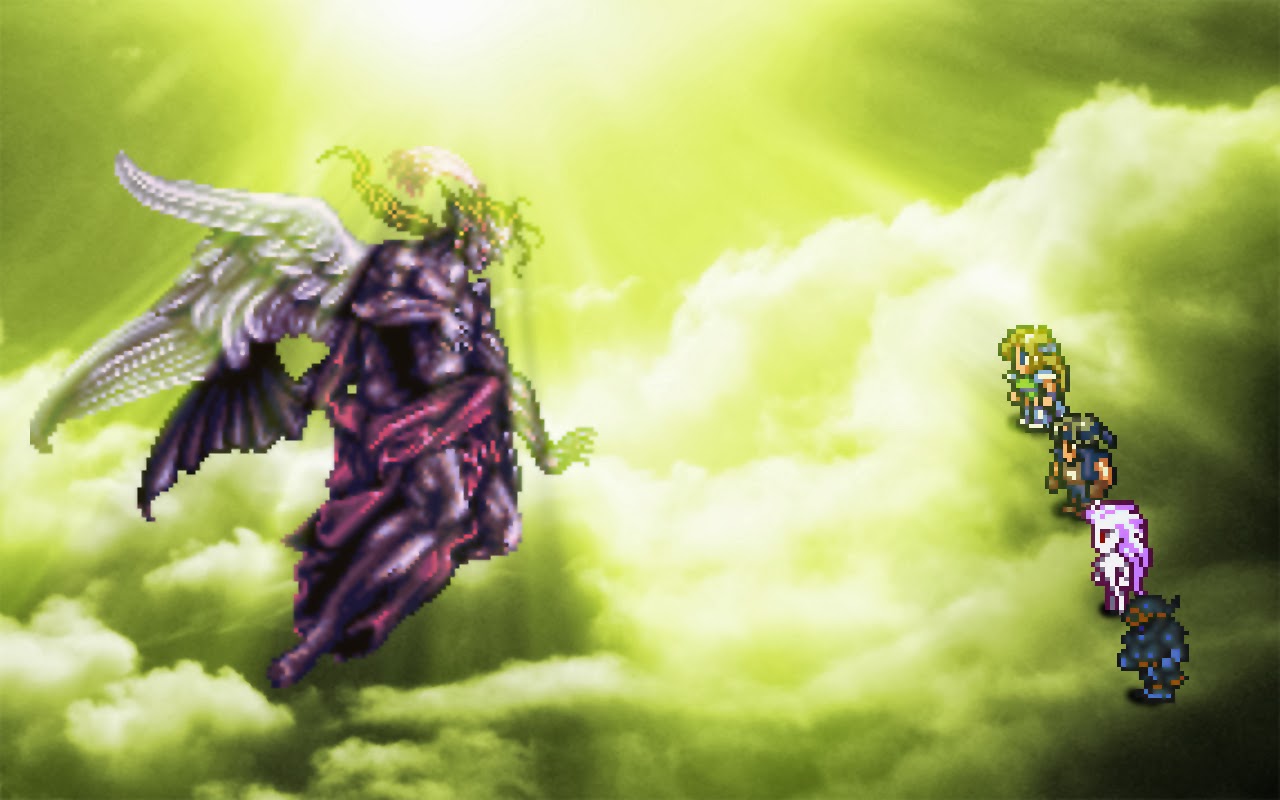 final fantasy vi fondo de pantalla,verde,lavanda,personaje de ficción,cg artwork,planta