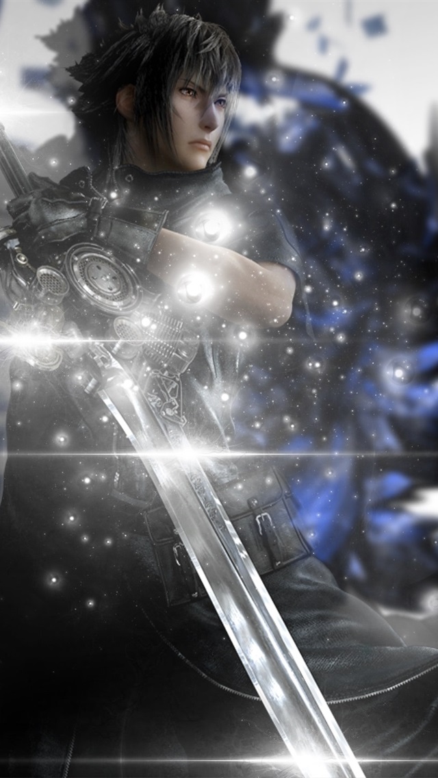 final fantasy xv iphone wallpaper,cg artwork,fictional character,space,superhero