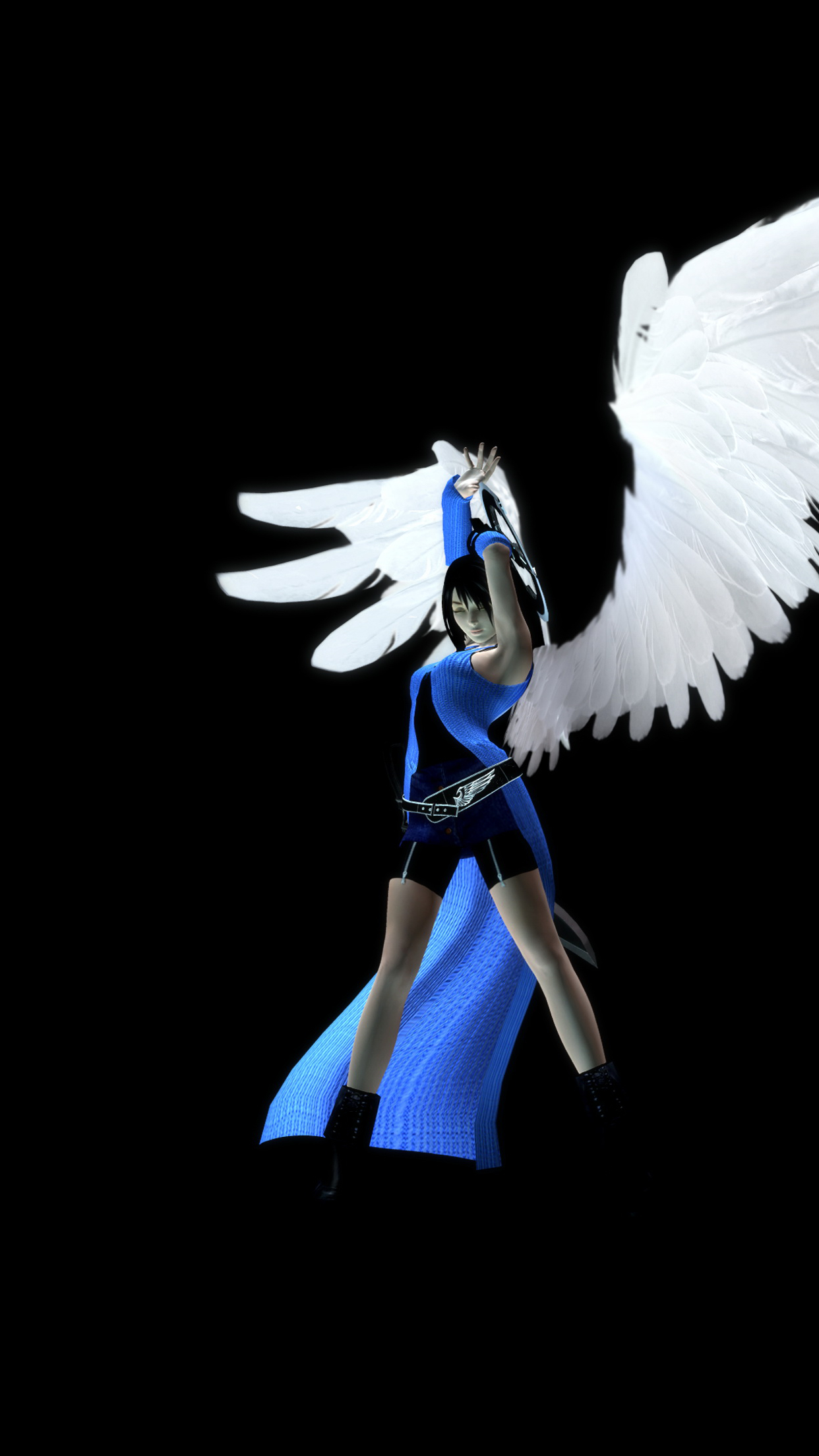final fantasy iphone wallpaper,wing,figurine,animation,action figure,anime