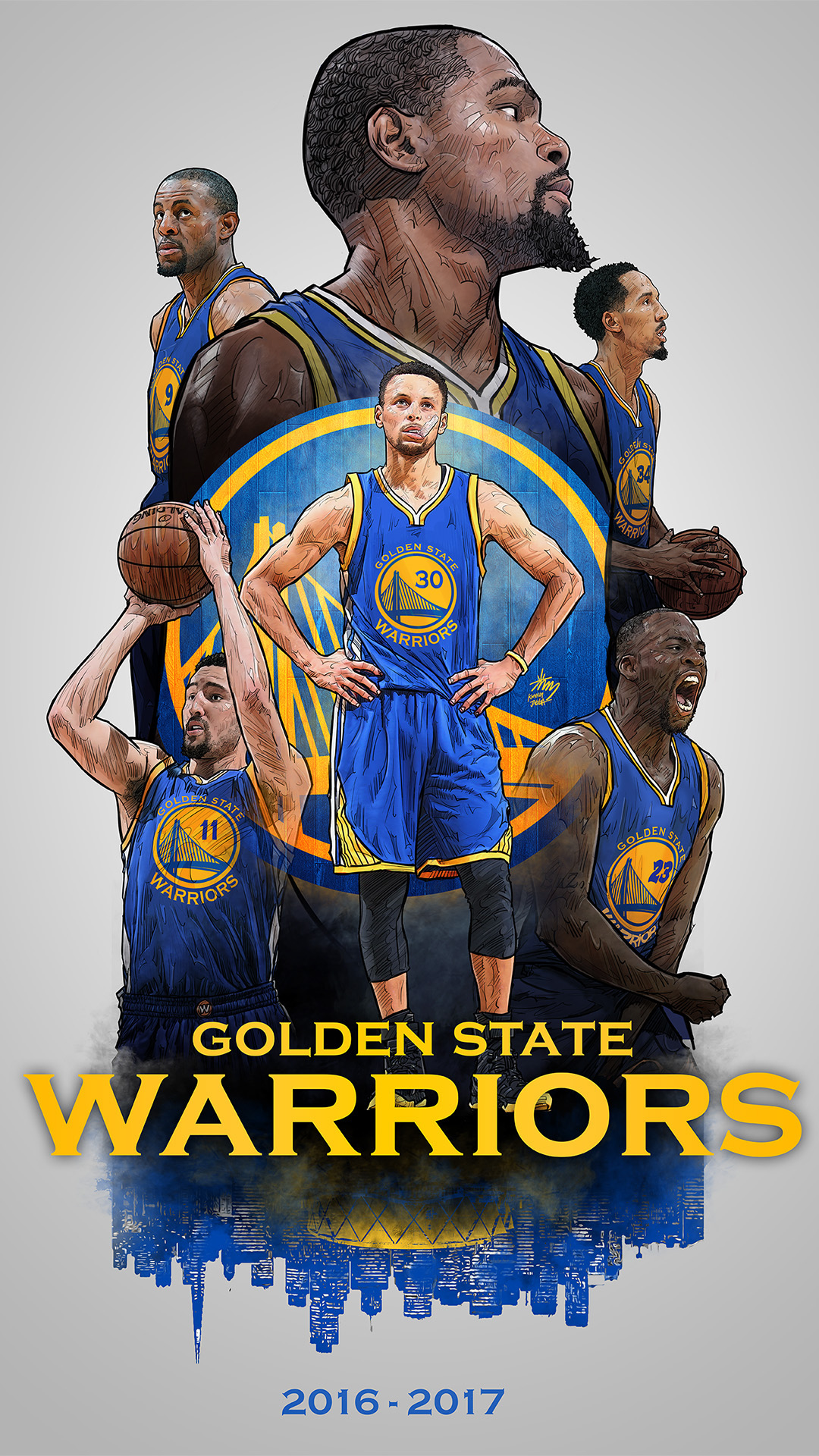 golden state warriors 2017 fondo de pantalla,jugador de baloncesto,ropa de deporte,baloncesto,jersey,póster