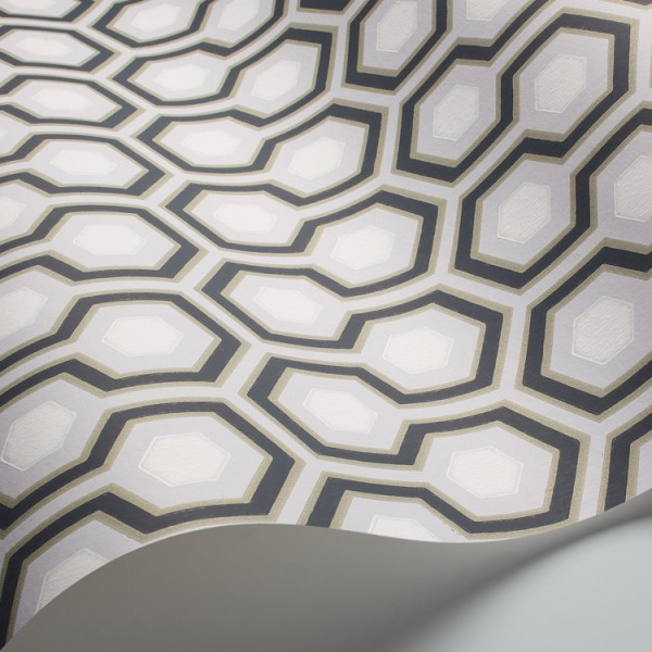 hicks hexagon wallpaper,white,pattern,wall,ceiling,black and white