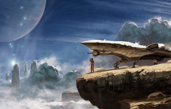 explore wallpaper,sky,atmosphere,cg artwork,space,fiction