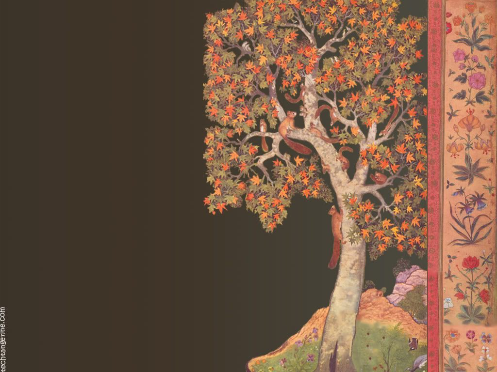 fondo de pantalla de mughal,árbol,planta leñosa,planta,hoja,pintura
