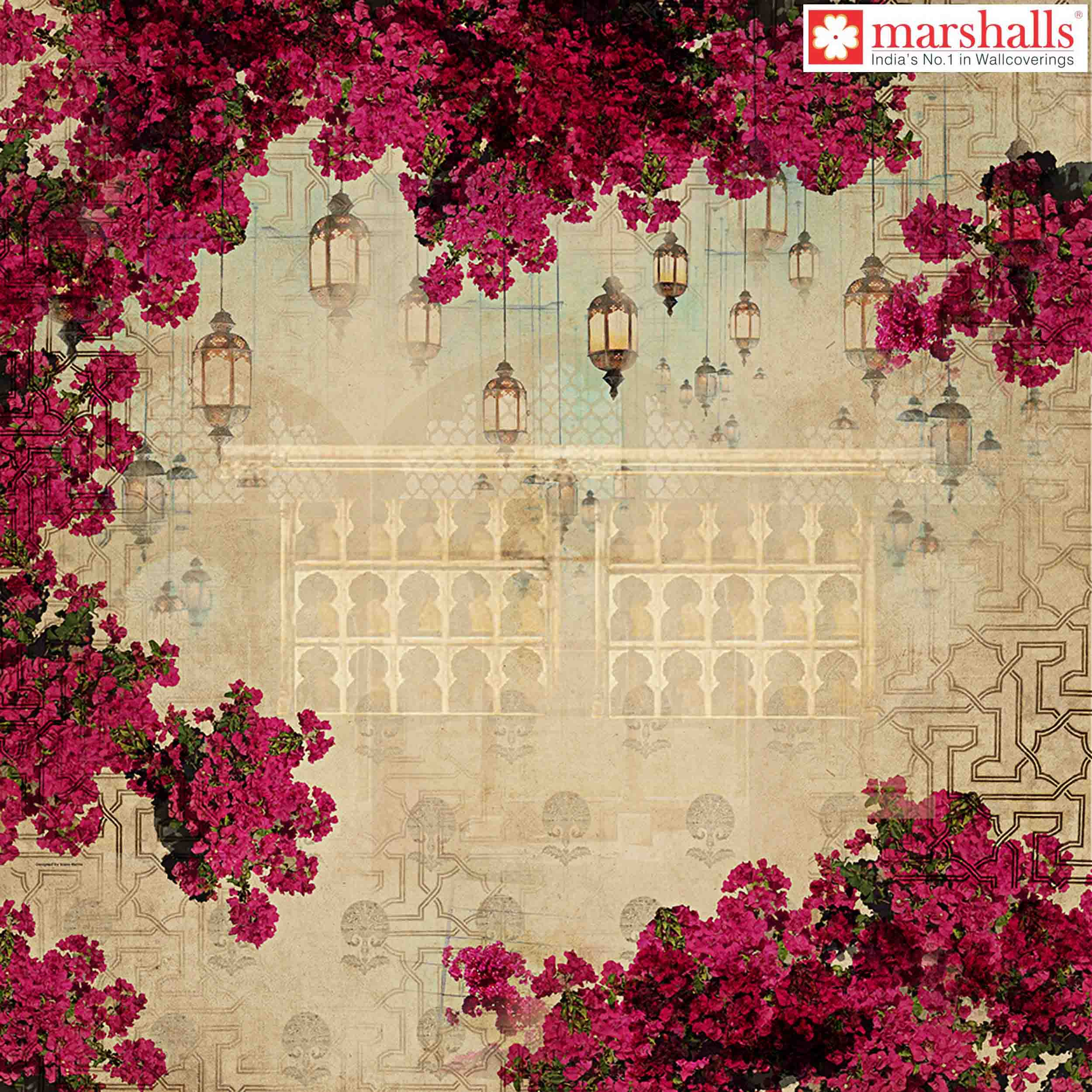 carta da parati mughal,bouganville,rosa,fiore,pianta,disegno floreale