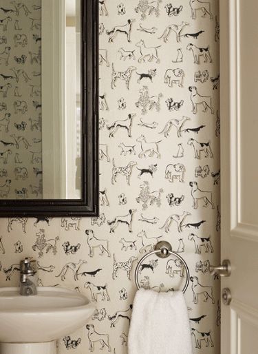 壁の犬の壁紙,シャワーカーテン,ルーム,浴室,壁,カーテン