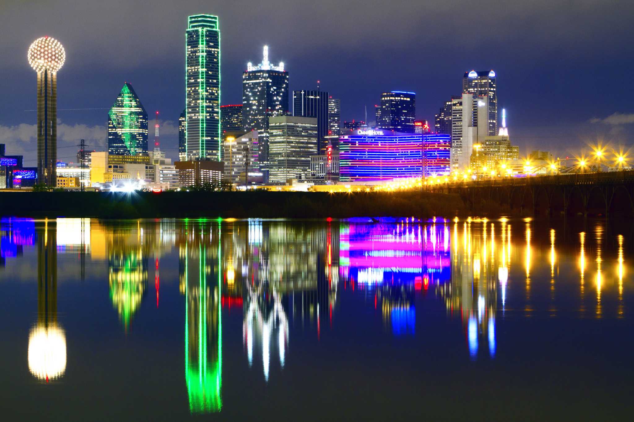 dallas texas fond d'écran,paysage urbain,ville,horizon,réflexion,zone métropolitaine