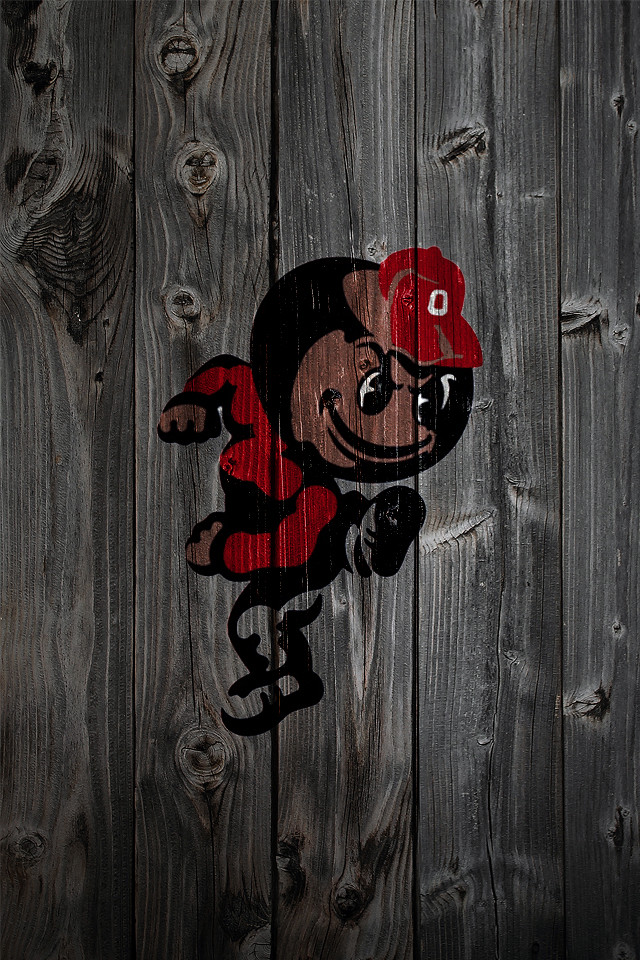 ohio state iphone wallpaper,red,illustration,wood,wall,art