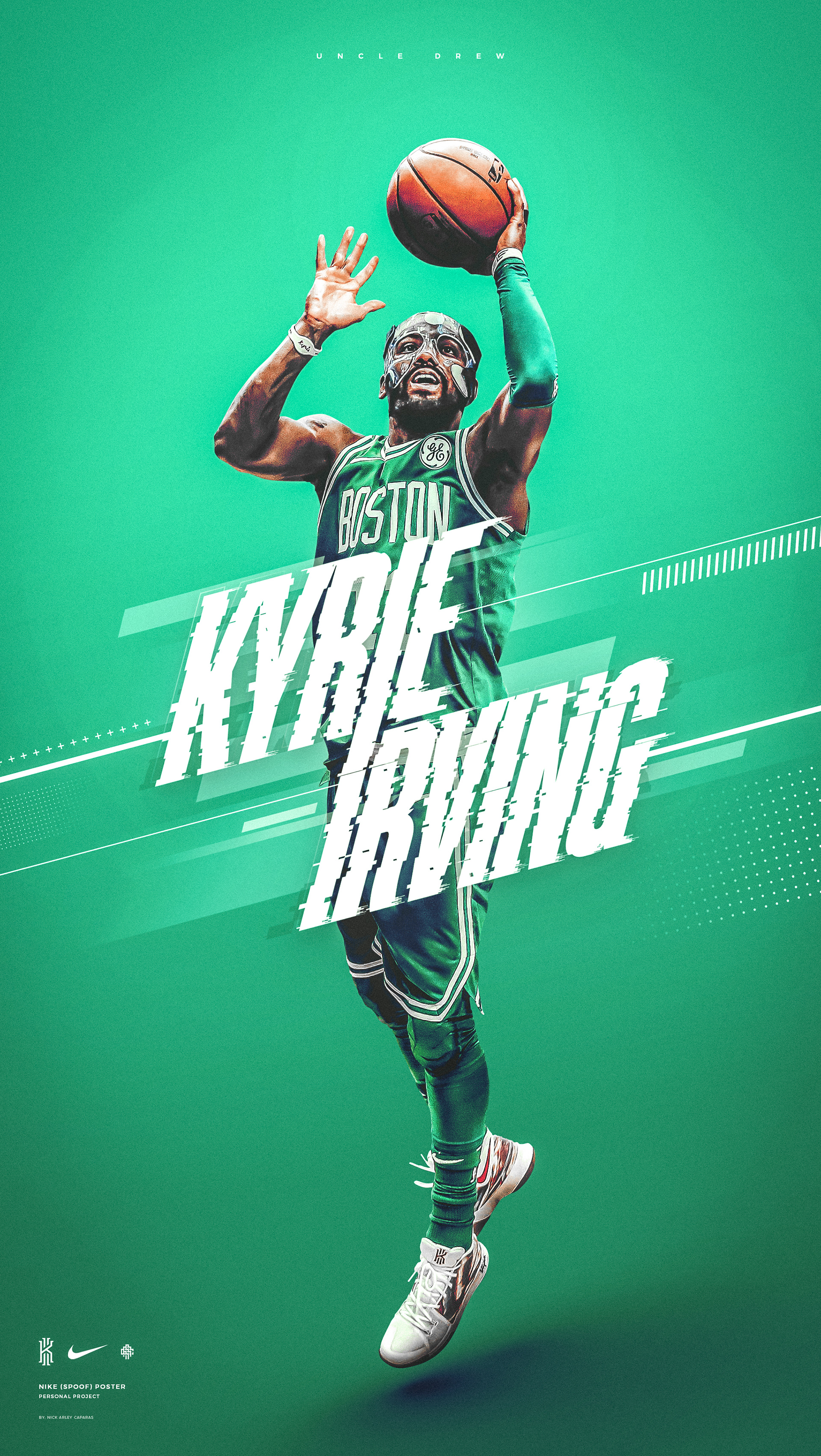 kyrie irving nike wallpaper,green,basketball,team sport,ball game,illustration