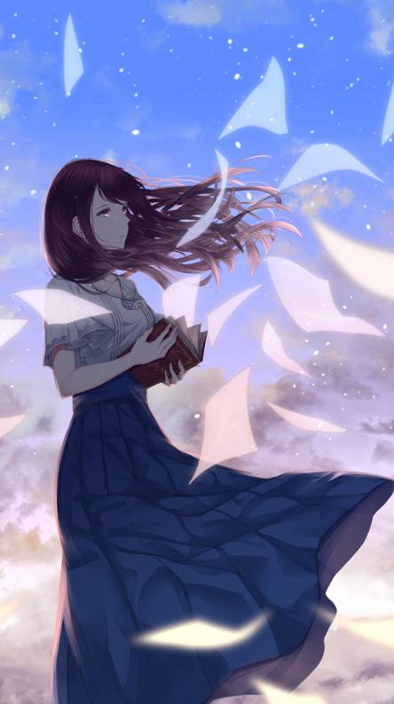 carta da parati triste di animazione,cartone animato,anime,cg artwork,capelli neri,cielo