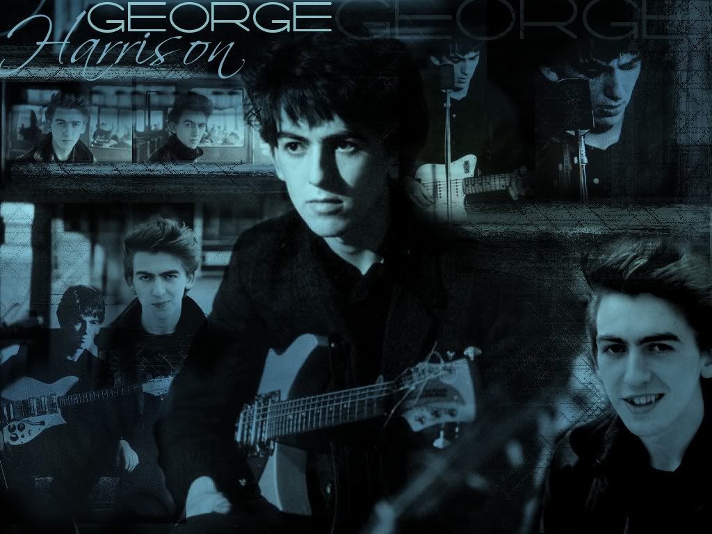 sfondo di george harrison,musica,musicista,chitarra,strumento musicale,bianco e nero