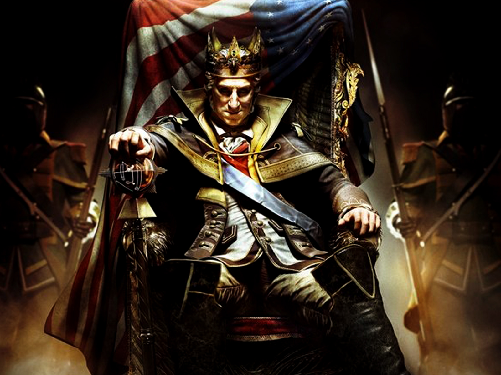 george washington wallpaper,fictional character,movie,pc game,darkness,action film