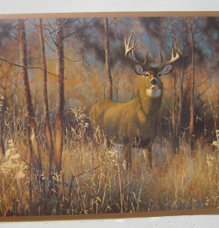 deer wallpaper border,elk,deer,wildlife,painting,fawn (457901