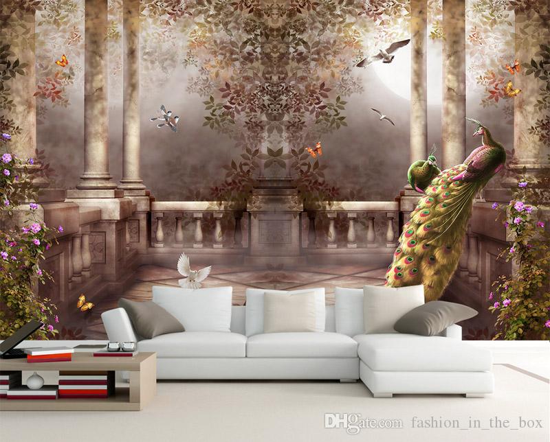 3d wallpaper für wände online,hintergrund,möbel,natürliche landschaft,wandgemälde,couch