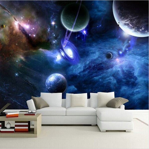 3d wallpaper für wände online,hintergrund,himmel,wandgemälde,platz,universum