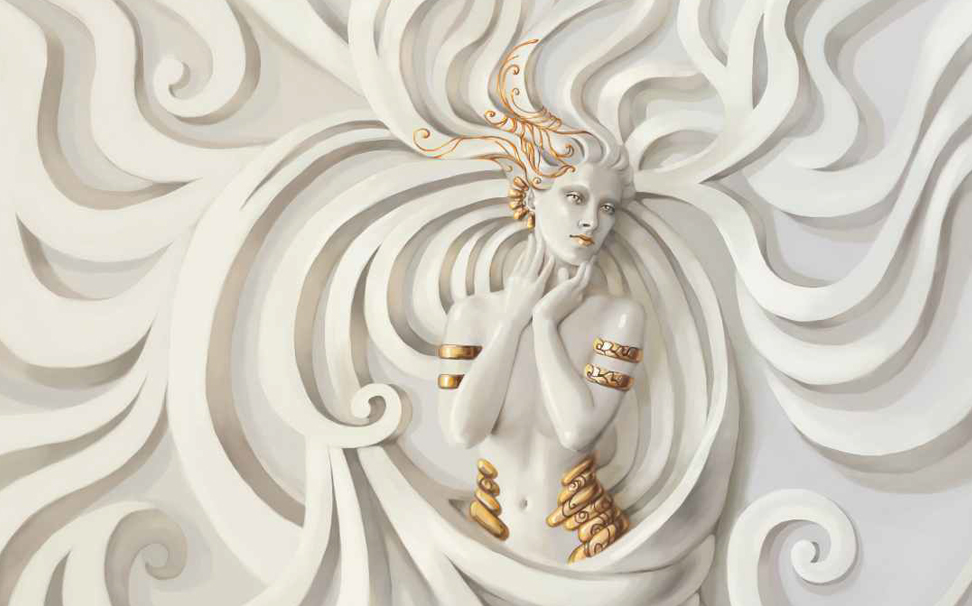 3d wallpaper for walls online,relief,fictional character,illustration,ceiling,art